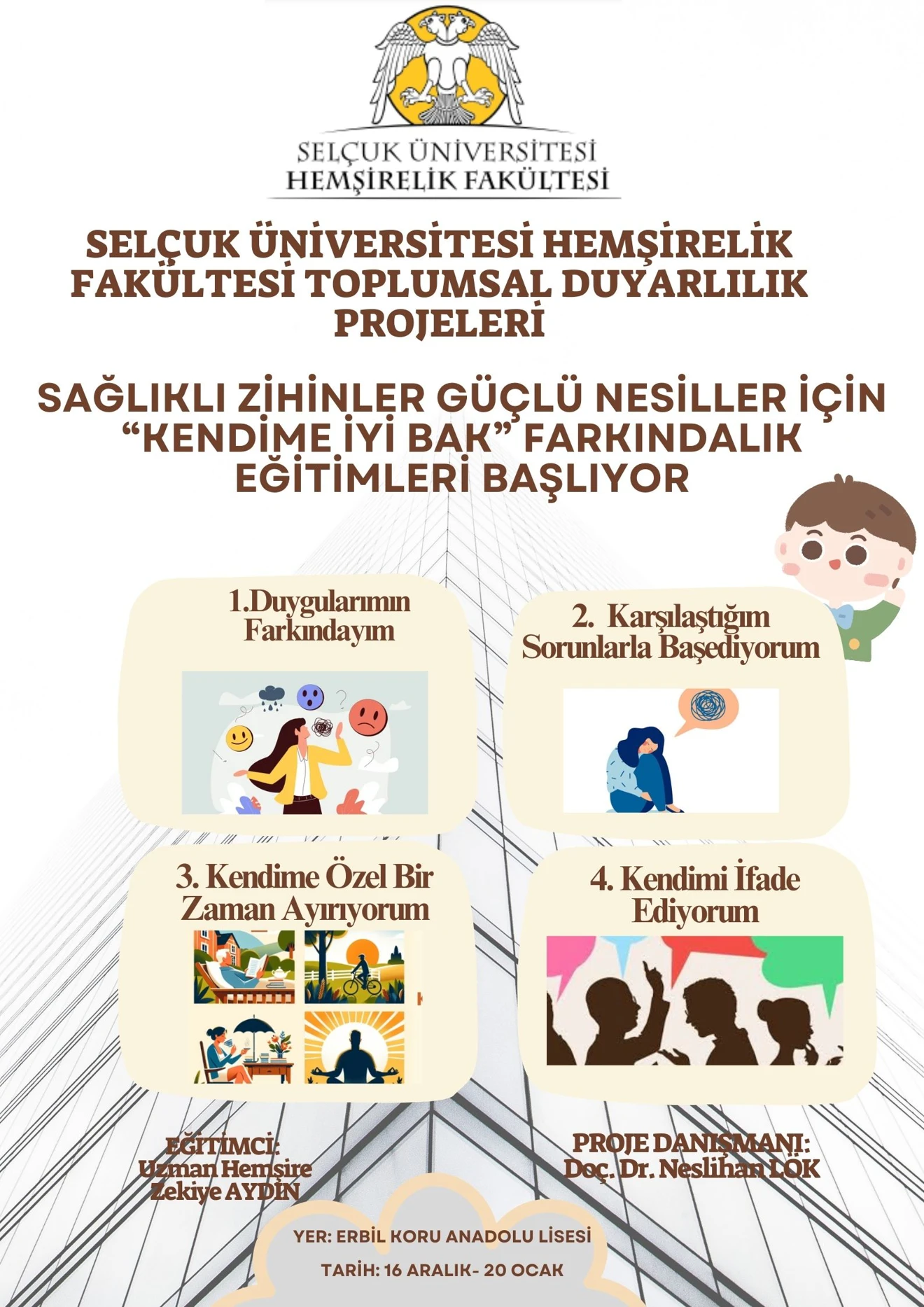 Sağlıklı Zihinler Sağlıklı Nesiller Toplumsal Duyarlılık Projesi
